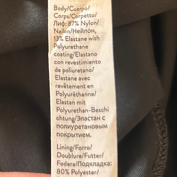 SPANX black faux leather leggings sz XL - Picture 10 of 13